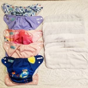 Alva Baby cloth diapers set of 5 and 10 inserts